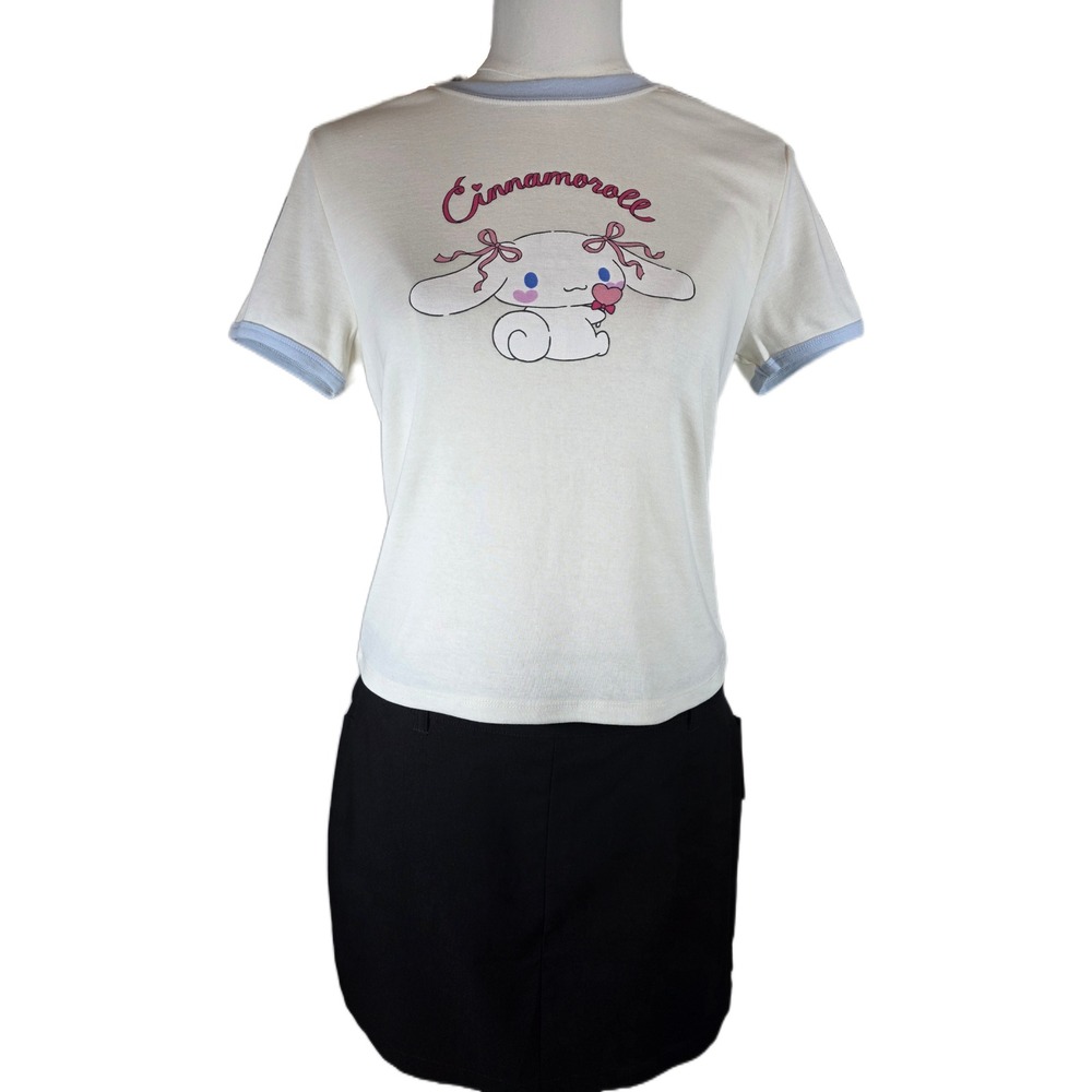 NWT Women's Size M Cinnamoroll Shirt & Black Mini Skirt Outfit‎